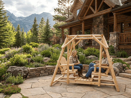 Double Benches Swing for Patio