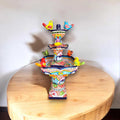 Handmade Talavera Bird Fountain | Outdoor Water Fountain (27” Tall
