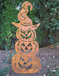 Three Stacked Pumpkins / Outdoor Halloween Decoration