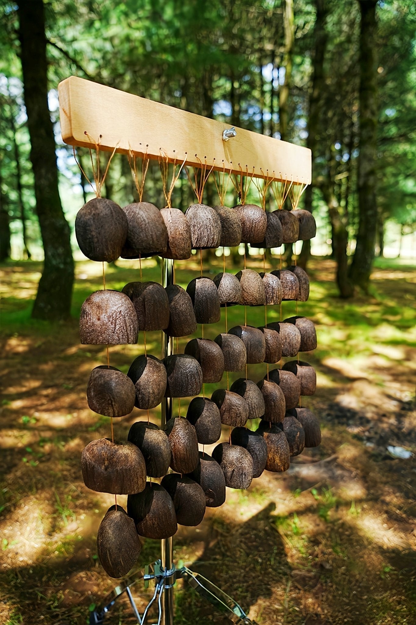Handmade Salin Seed Shell Bar Chime – Natural Rainforest Decor